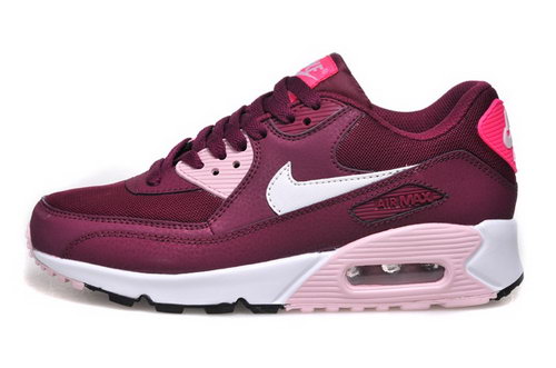 Nike Air Max 90 Womenss Shoes Hot New Rose Red White Online